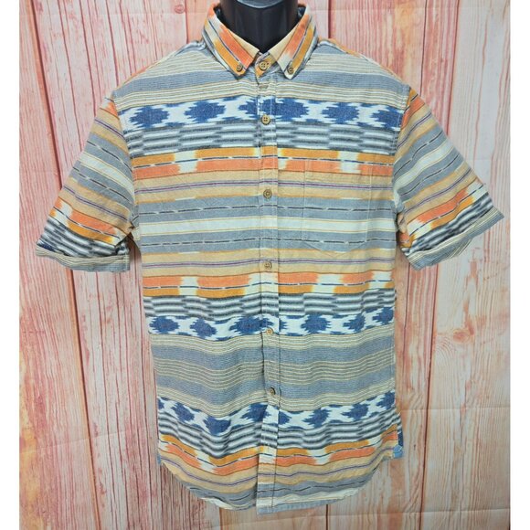 7 Diamonds Mens Short Sleeve Button-Down Shirt Large - Picture 1 of 9